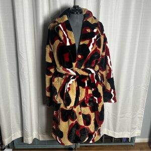 Rare Puma Fur Coat Jacket Animal Print Floral Leopard Tiger Zebra Print NWT S